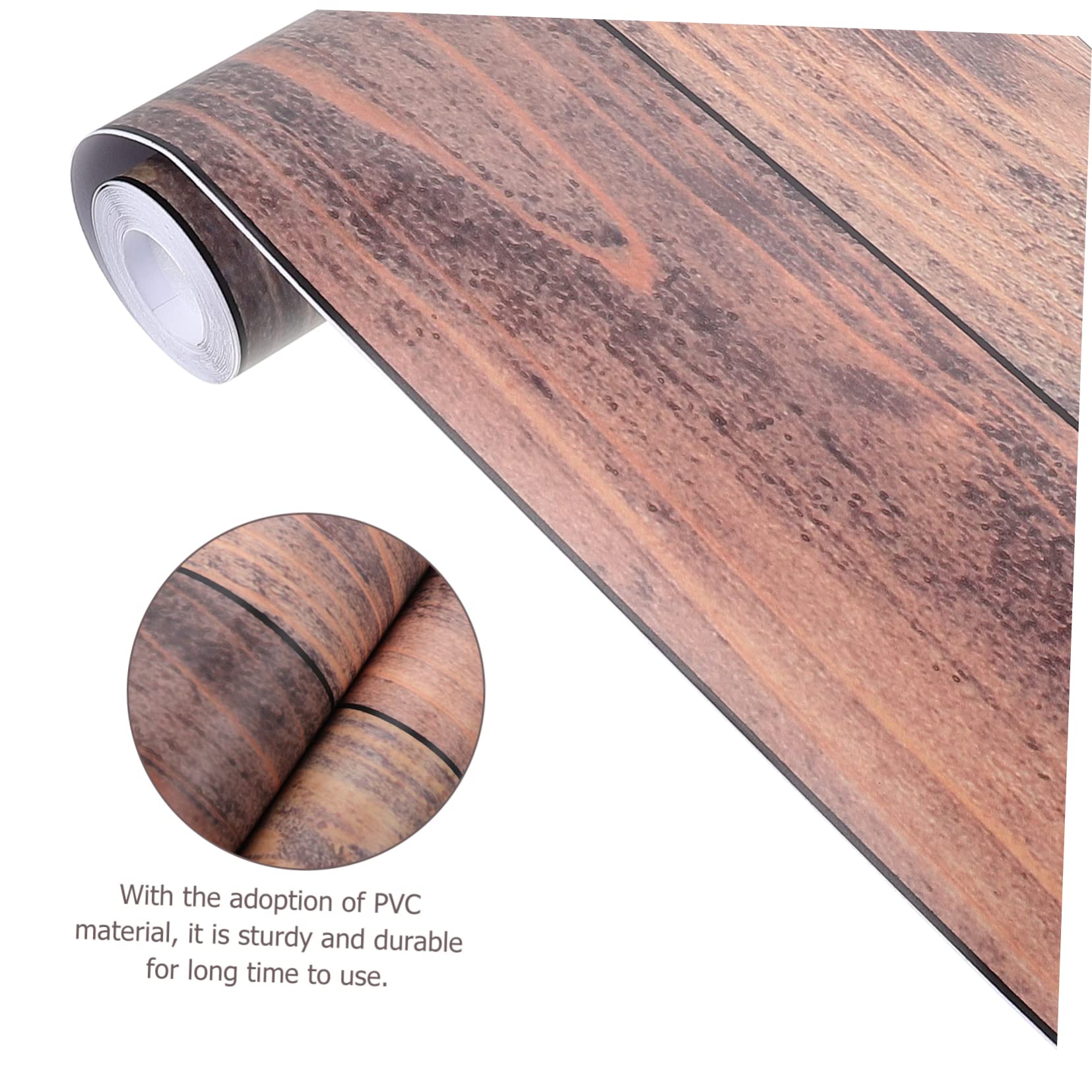 SEWACC Elegant Wood Grain Floor Stickers Quick Install No Sticky Residue for Rooms