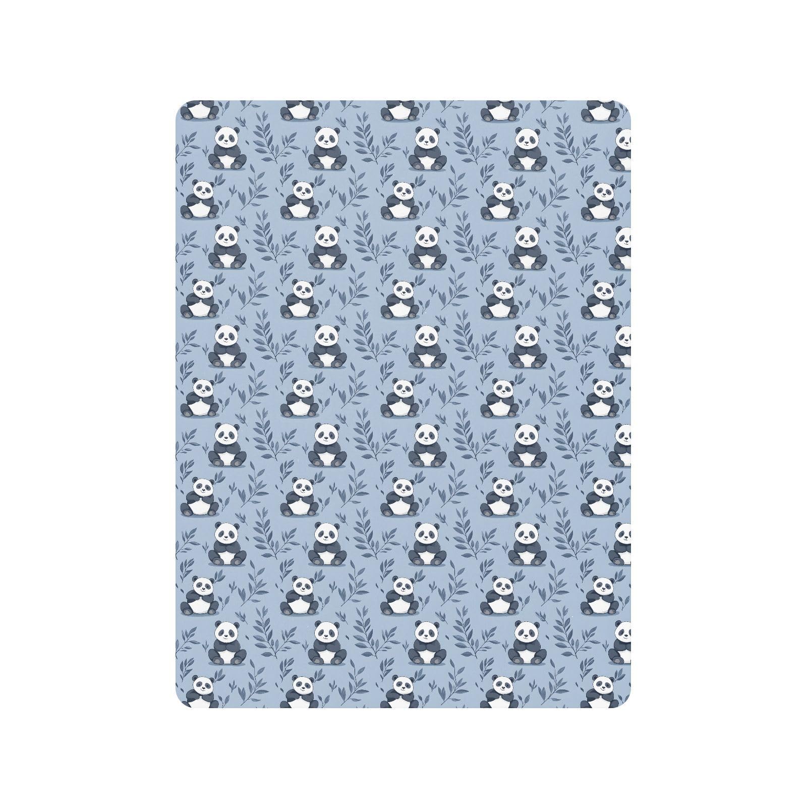 Blue Panda Leave A Babybett-Spiellaken für Jungen und Mädchen, weiches Kleinkind-Spannbetttuch für Spielplatz und Mini-Kinderbett-Matratze, 68,6 x 99,1 cm