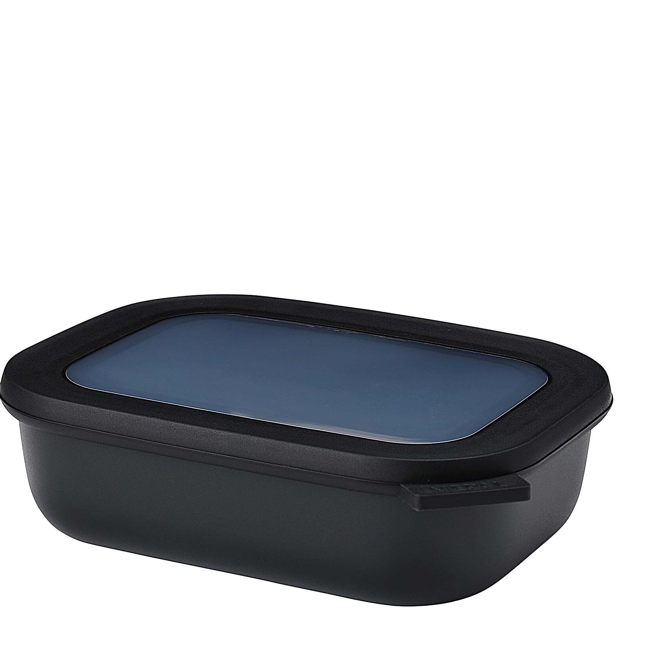 Mepal – Multi Bowl Cirqula Rectangular – Food Storage Container with Lid - Suitable as Airtight Storage Box for the Fridge & Freezer, Microwave Container & Servable Dish – 1000 ml – Nordic black