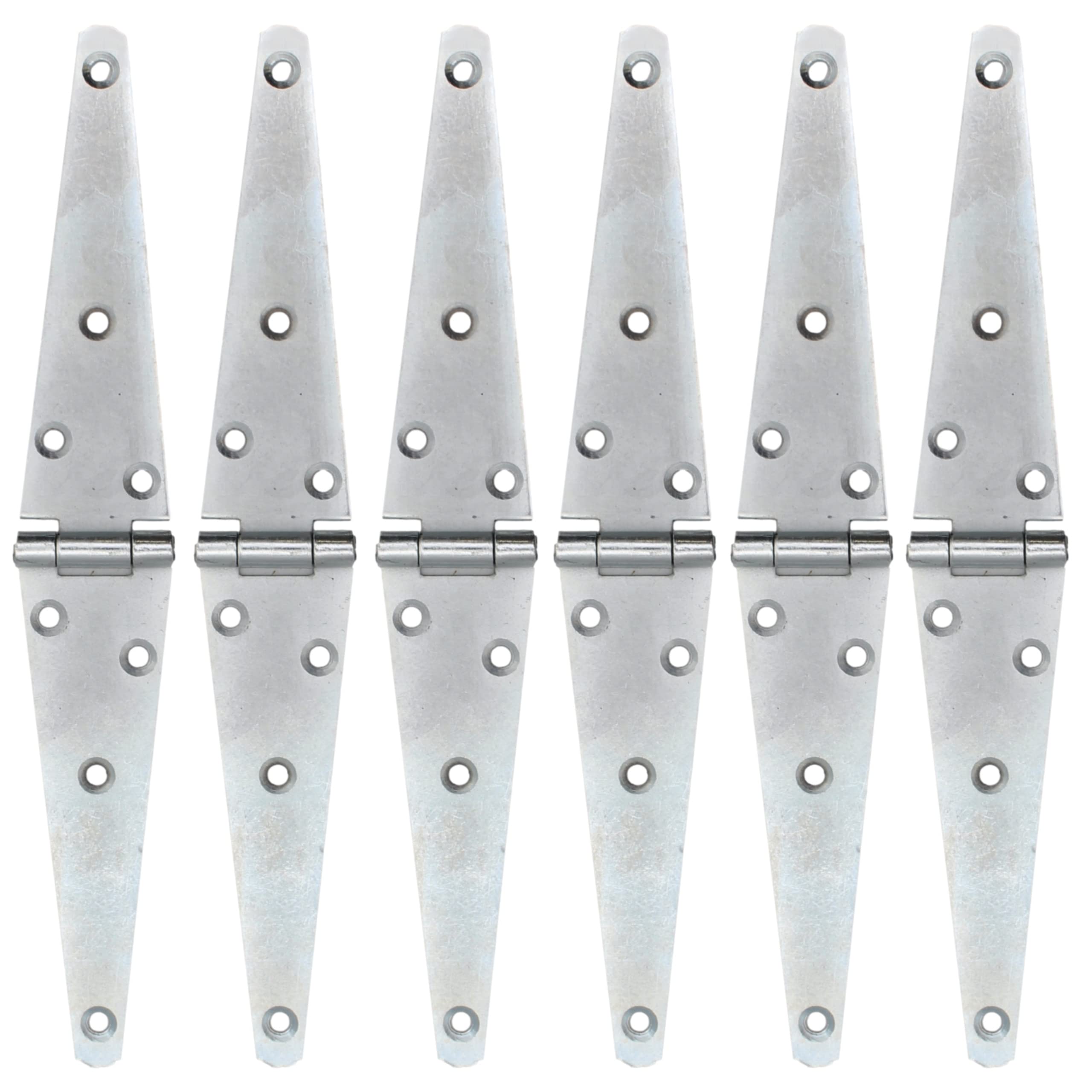 Strap Hinges Zinc Plated Gate Hardware - 6 Inch / 150mm - 3 Pairs