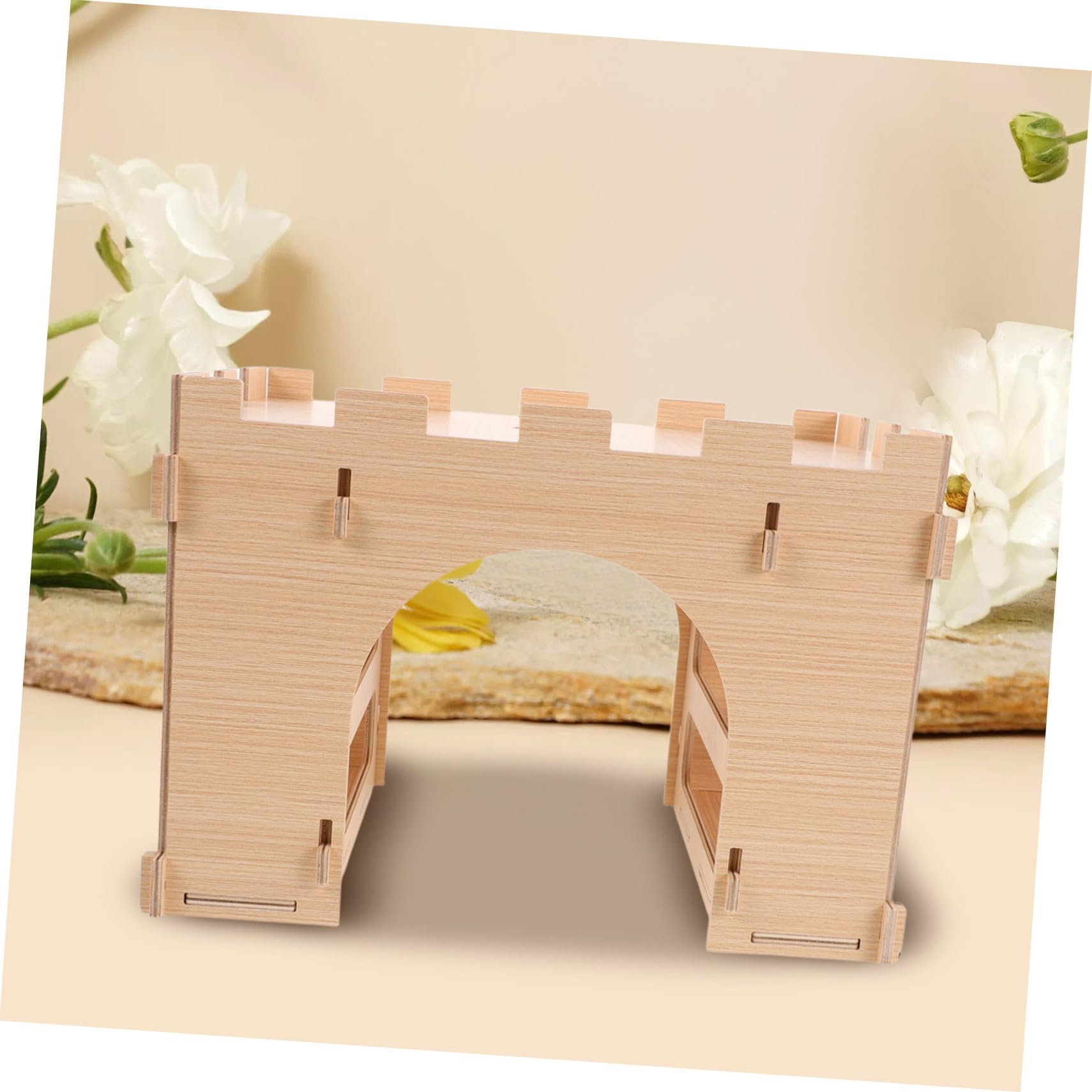 Holz Heuraufe Für Kaninchen Meerschweinchen Kleintiere Mit Futterbereich Nistkasten Für Hamster Chinchillas Frettchen Einfache Reinigung Und Befüllung