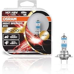 Luces Led Kia Sportage OSRAM NIGHT BREAKER 200, H7, + 200% más de luz, lámpara de faro halógena, 64210NB200-HCB, 12 V, caja dúo (2 lámparas)