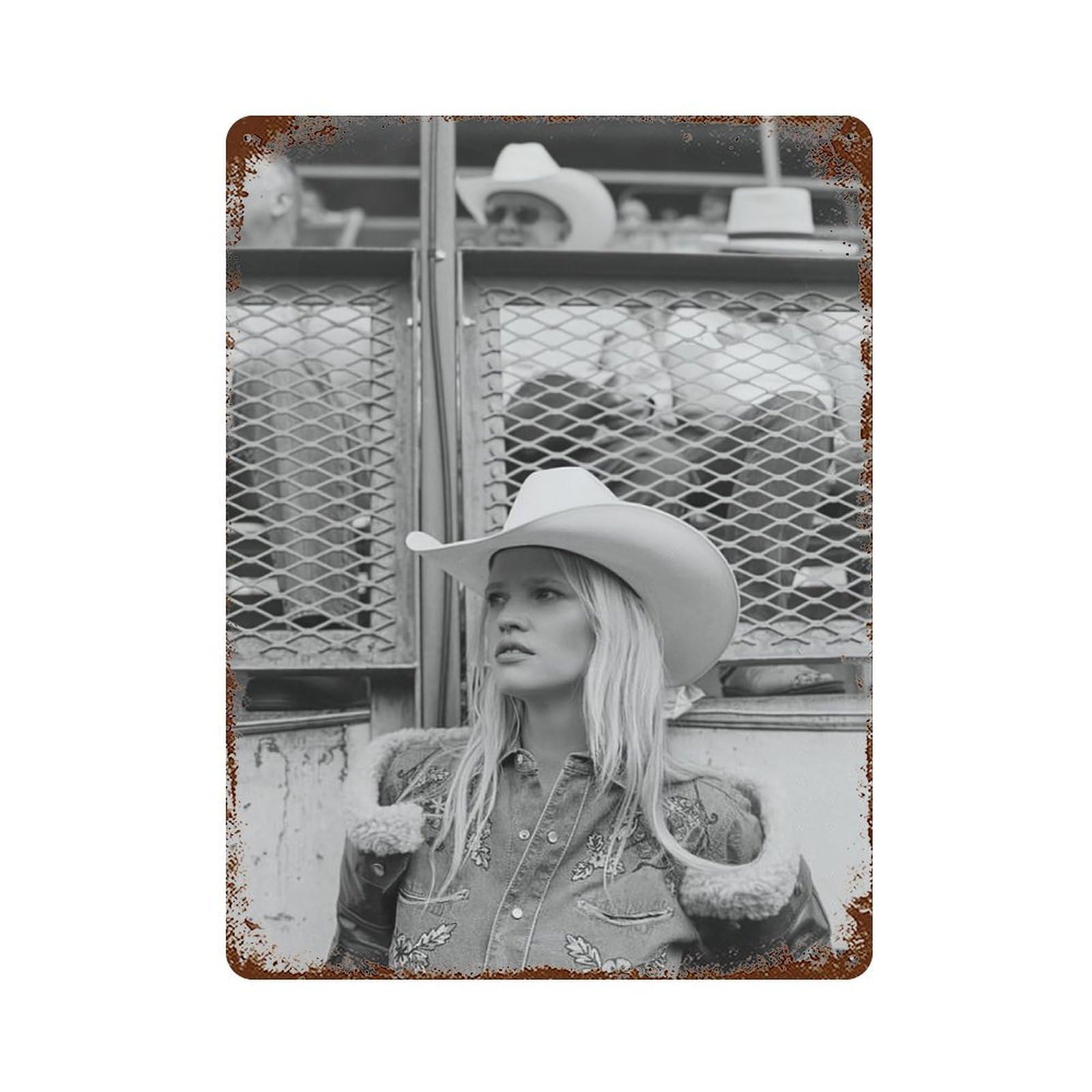 xiaoxiaoshen Vintage Fashion Cowgirl Wall Decor Art Metal Tin Poster Modern Home Decor Art Home Bar Shop Decorations Vintage Sign 40x30cm