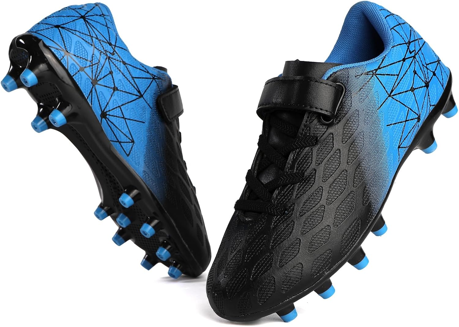 Soccer Cleats, Kids Firm Ground Football Shoes, Boys Girls Athletic Outdoor