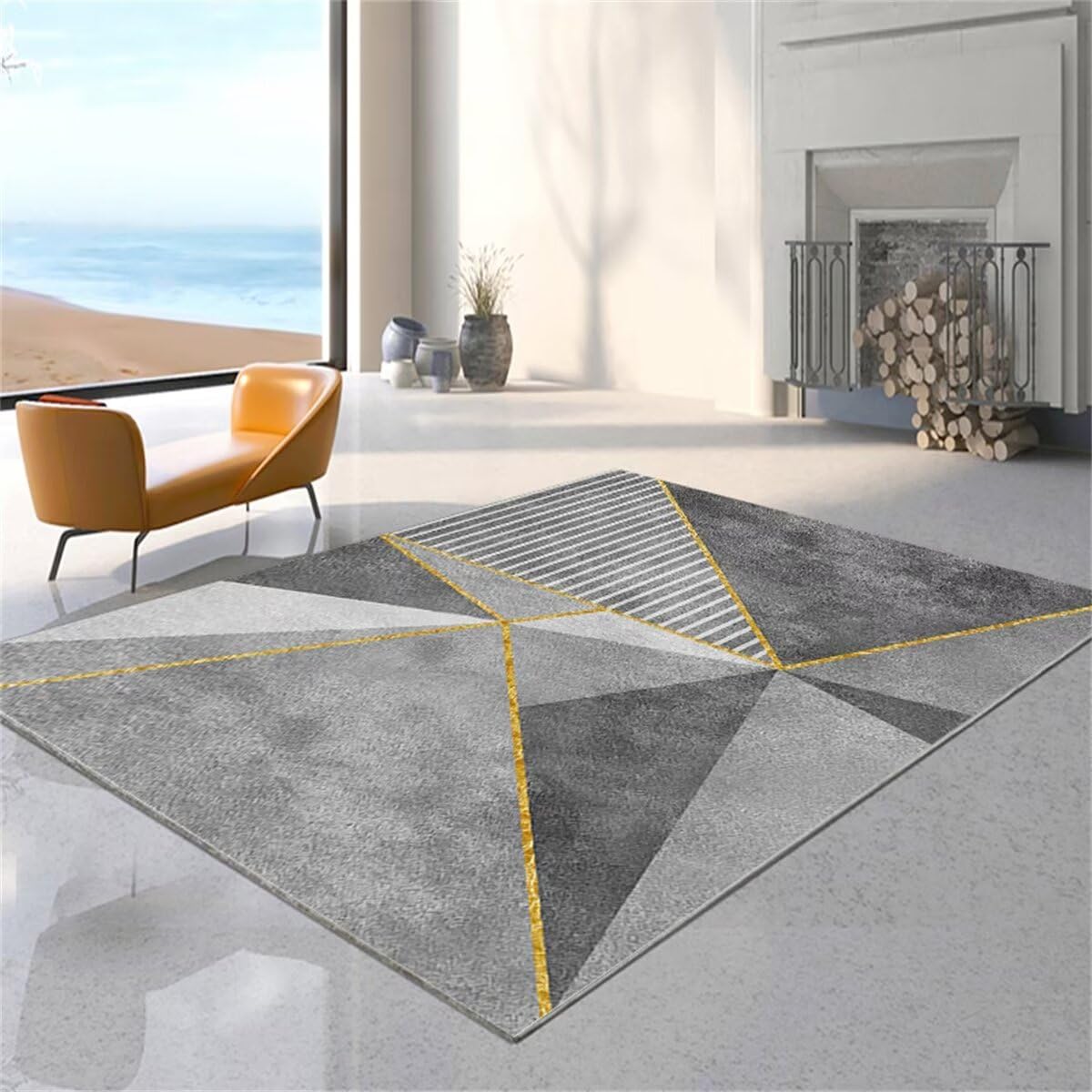 Scendi Letto Tappeti Tappeto Per Gatti Grigio Semplice Soggiorno Tappeto Divano Accessori Facile Cura Lavabile Tappeti Per Salotto 180X280CM