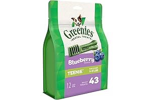 Greenies Teenie Natural Dental Dog Treats Blueberry Flavor: Small Dog Chew Treats