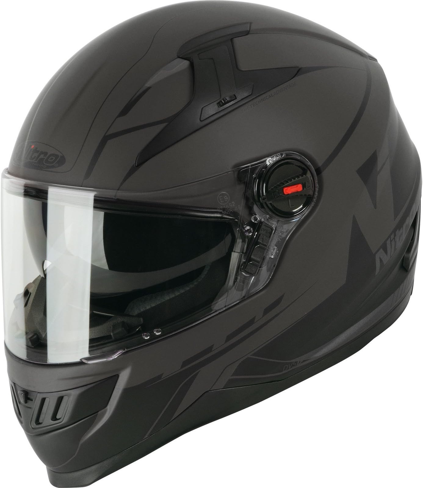 Nitro 187242XL35 N2200 Analog DVS Motorcycle Helmet XL Satin Gun Black (35)