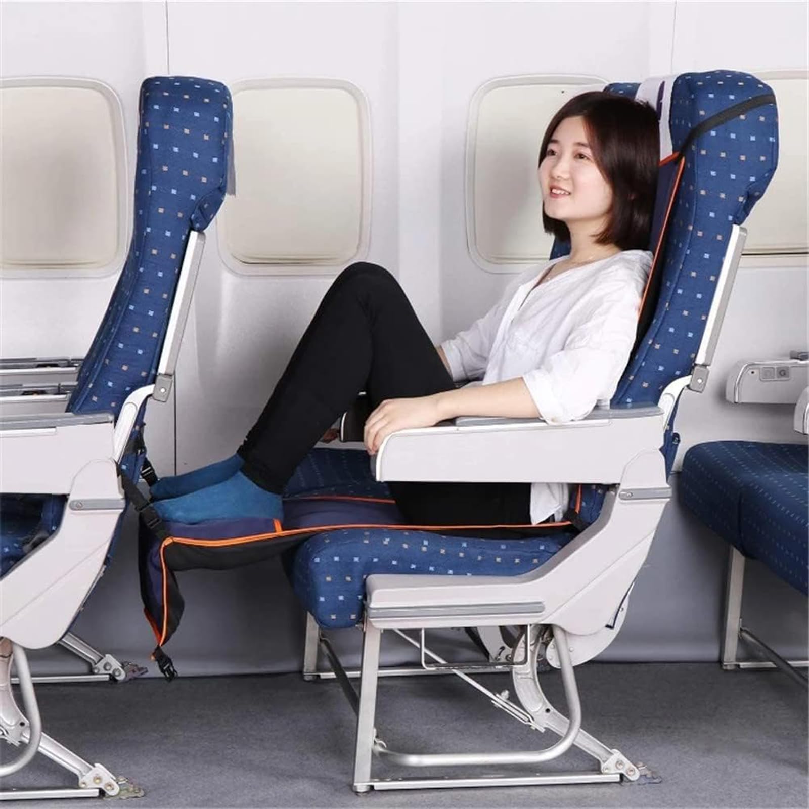 Repose-pieds Avion Hamac Avec Coussin Gonflable - Confort Ultime Pour Longs Vols Et Voyages