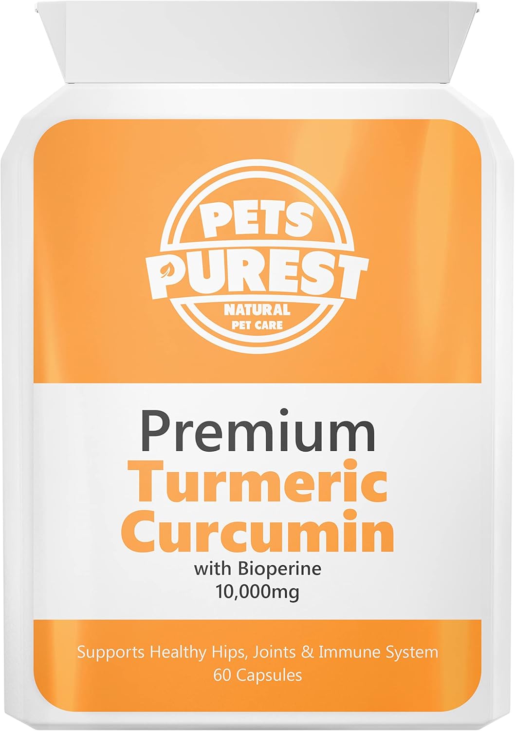 Pets Purest 100 Natural Premium Turmeric For Dogs 10,000mg with Active