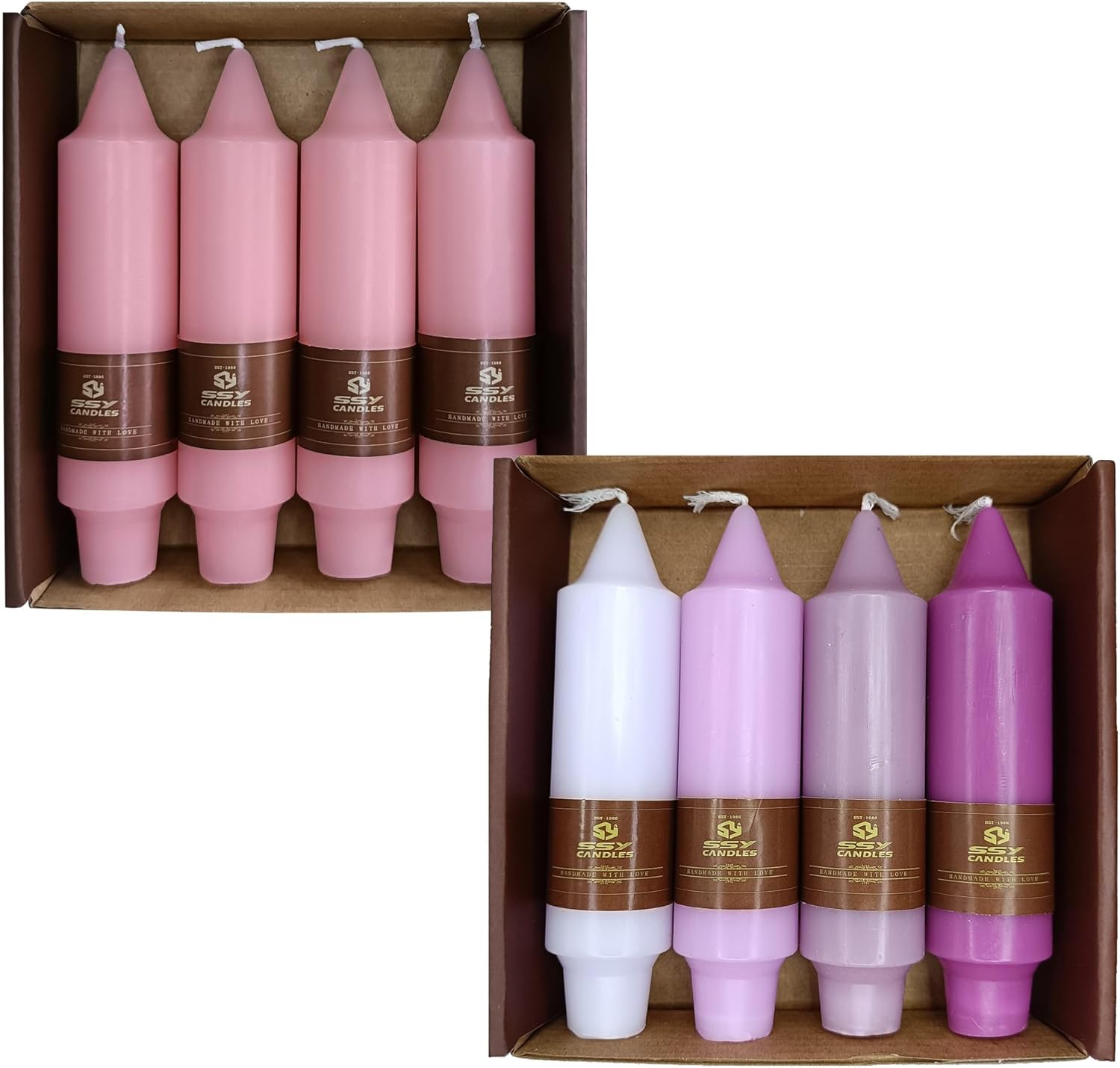 Taper Candle Dinner Candlesticks 5 INCH Candle Sticks Tapered Candles Unscented Wax Candle for Home Décor Weddings Festive Holiday