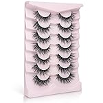 Fake Lashes Natural Wispy Lashes Airy Volume Faux Mink Lashes Fluffy Long False Eye Lashes Sets Pack 18MM Reusable Eyelashes A05