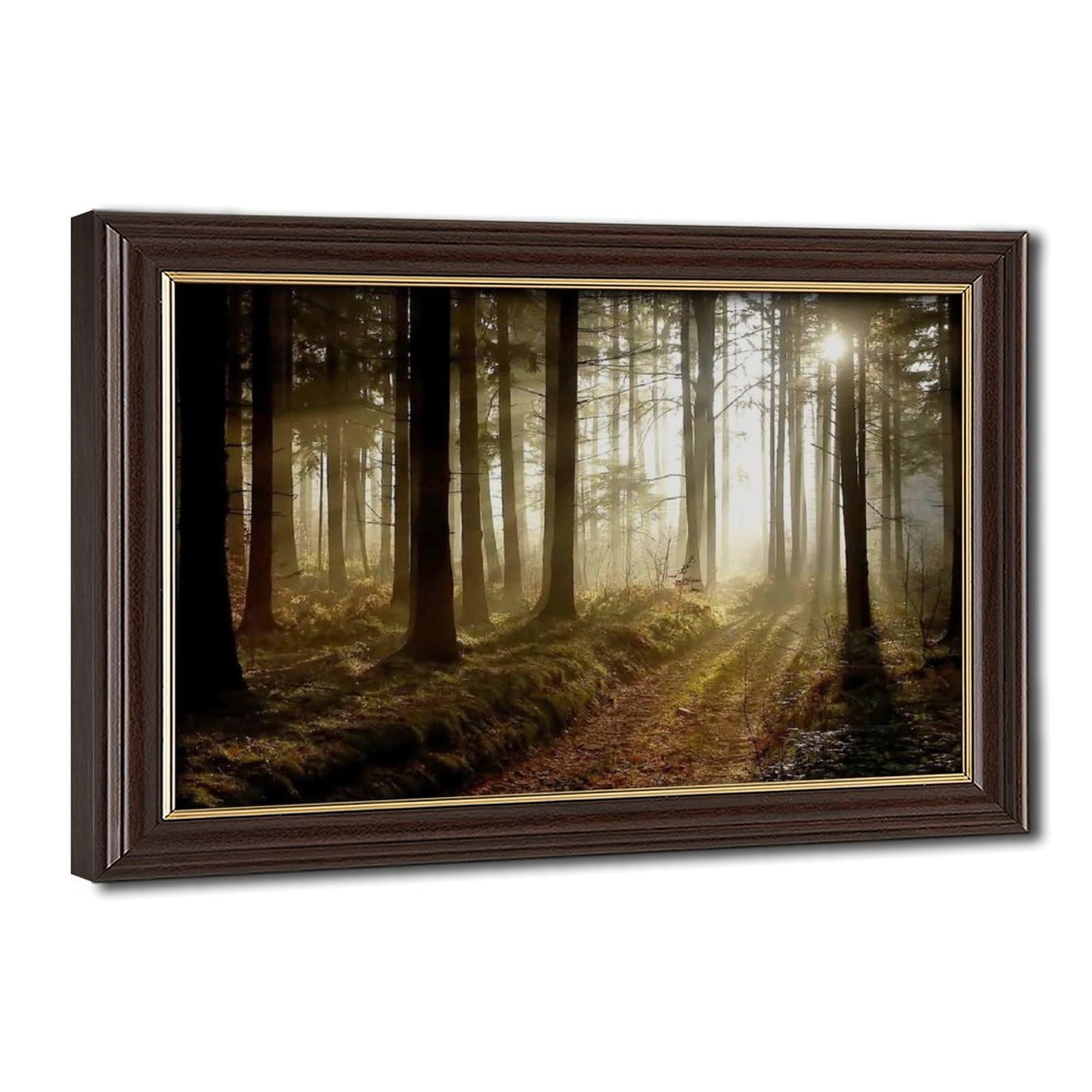 Bareronor Forest Landscape Poster Canvas Poster Wall Art Decor Print Picture Paintings for Living Room Bedroom Decoration 24" L X 36" W