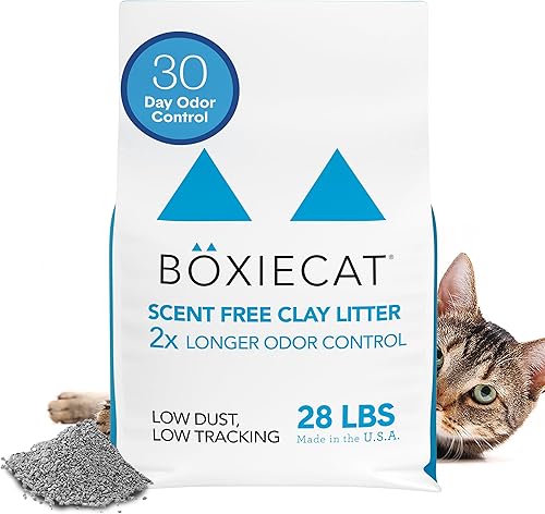 Boxiecat Arena para gatos de alta calidad fórmula de arcilla control de olores de mayor duración se mantiene ultra limpia arena dura 999 libre de