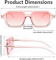 Vista 139 de Feisedy - B2622 - Lentes de sol estilo aviador, cuadrados, clásicos de los años 70, unisex, con montura clásica retro y elegante, UV400 Marco