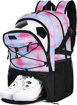 Soccer Backpack,Basketball Backpack with Ball Compartment & Shoe Compartment,Backpack for Basketball,Soccer