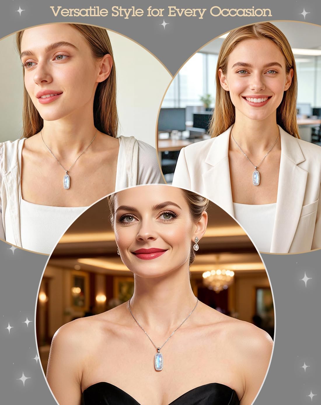 Natural Gemstone New Beginnings Graduation 925 Sterling Silver Plated with 18K Gold Protection Necklace for Women - Image 7