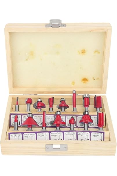 12 Parça Freze Uç Takımı Ahşap Oyma Ağaç Delme Özel Ahşap Çantalı Set 6 mm