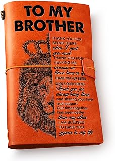 Brother Leather Journal Notebook Brother Gift From Sister Brother, Brother Engraved Vintage Leather Travel Journal Embossed Writing Journal Gifts