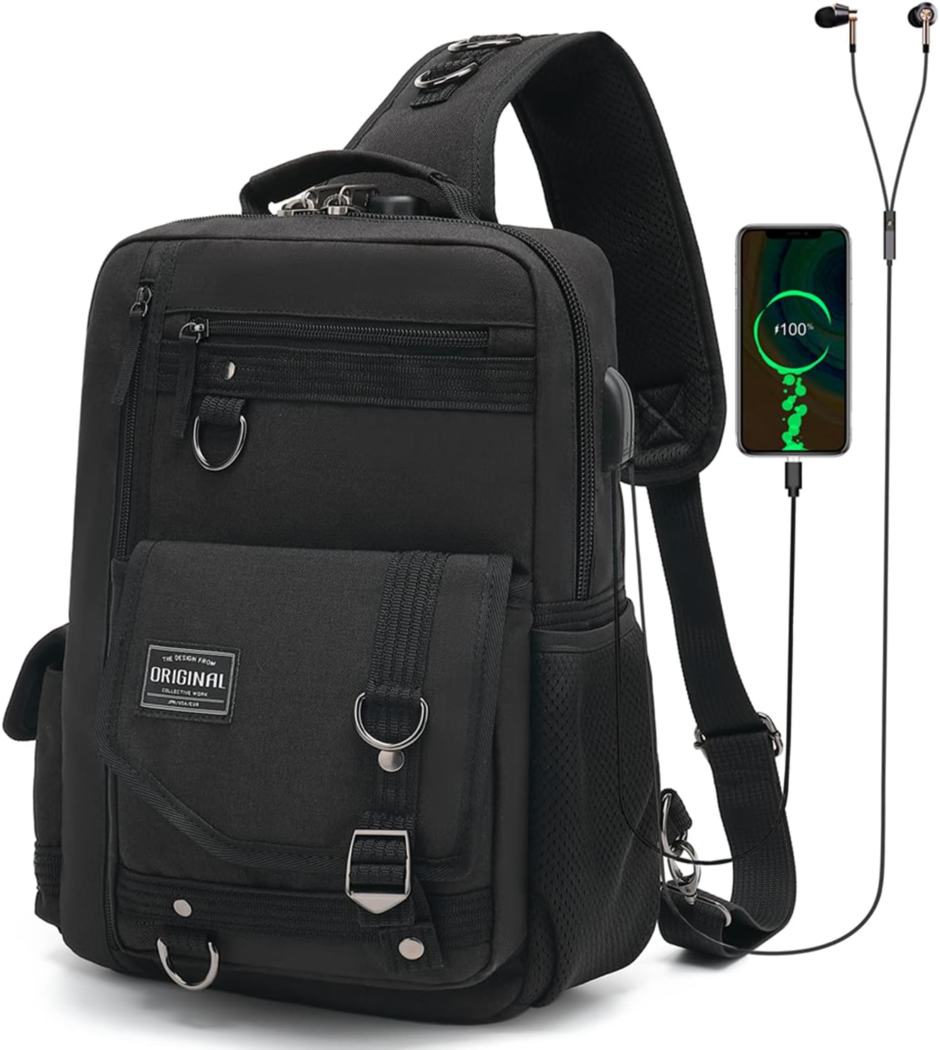 Leaper Retro Messenger Bag Canvas Shoulder Backpack Travel Rucksack Sling Bag