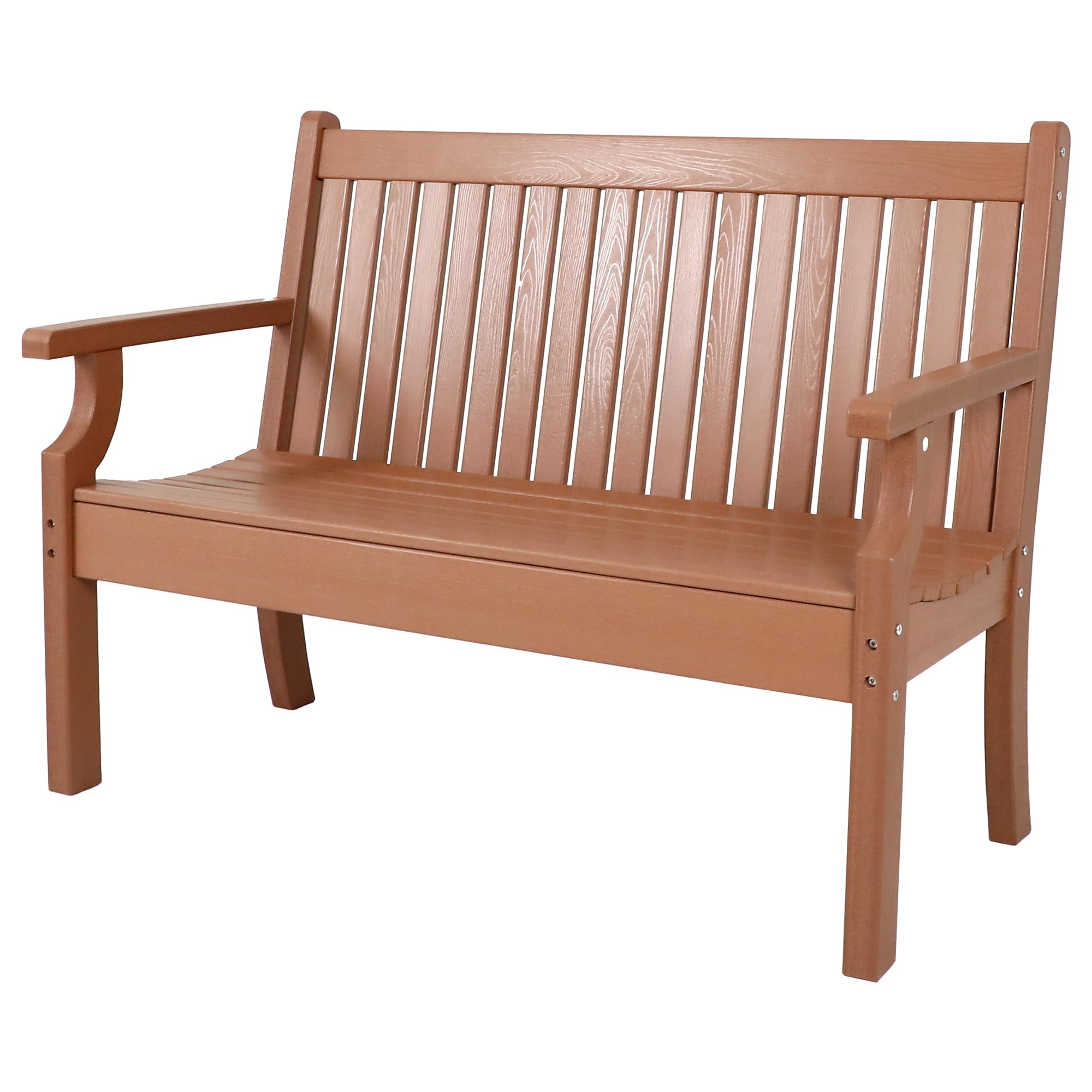 Viewpoint Pollywood Outdoor Garden Benches, Two and Three Seaters, Two Colourways (Brown, Two Seat)