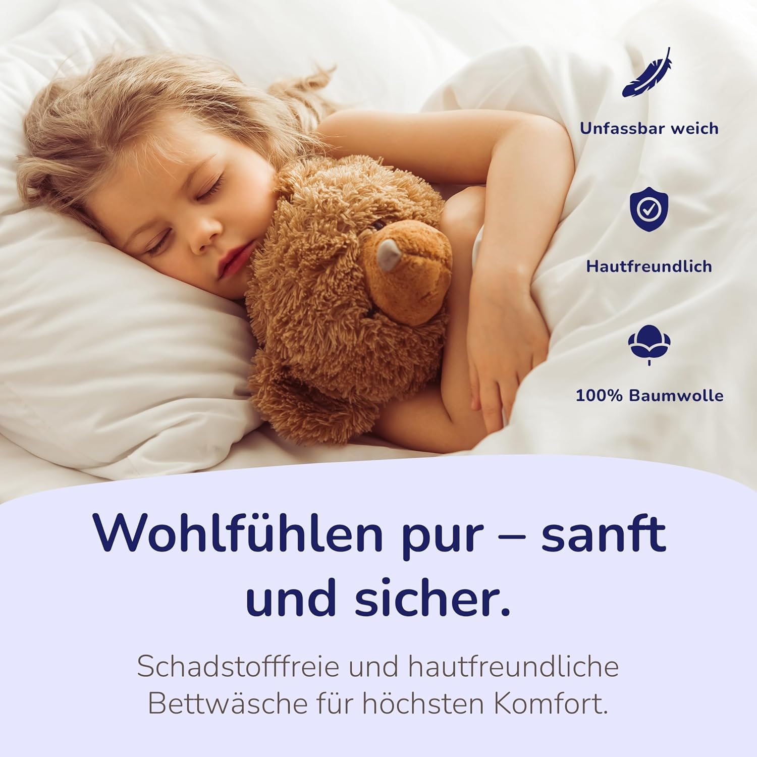 Träumschön Biber Bettwäsche Set 2tlg 155x220 cm + 80x80 cm – Flauschige Bettwäsche Grau/Blau – Weiche Winterbettwäsche mit Karo Design - Atmungsaktiv, Warm & Hautfreundlich - 100% Baumwolle
