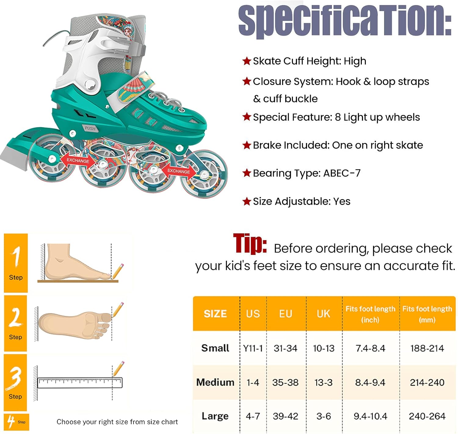 Buy China S Wind Inline Skates Kids Adjustable Beginner Rollerblades Girls And Boys Illuminating Light Up Roller Skate Shoes Wheels For Teens For Indoor Outdoor Backyard Skating Online In Italy B097d3z556