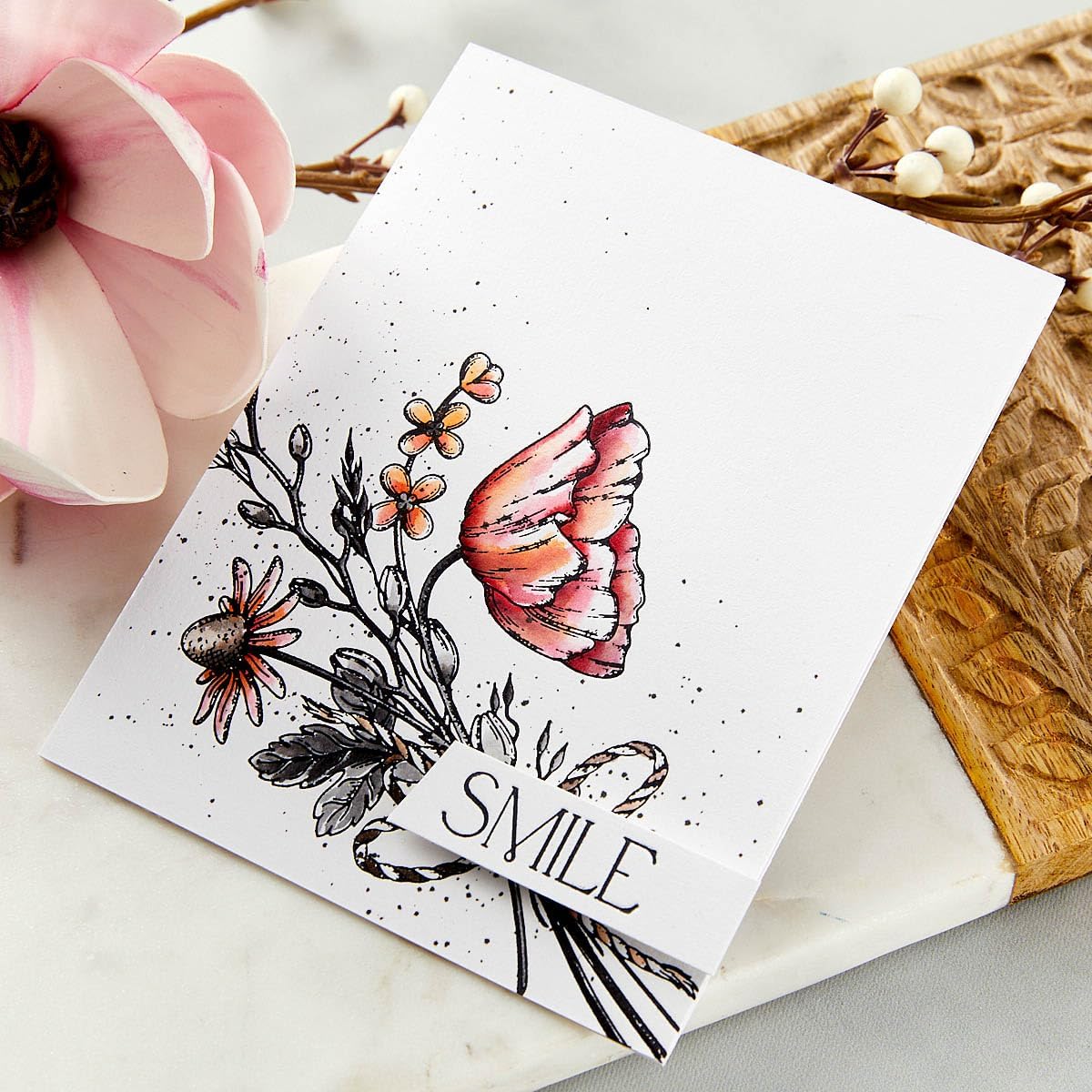 Spellbinders BP-104 A Friend Like You Bouquet Press Plate from The Pressed Posies Collection