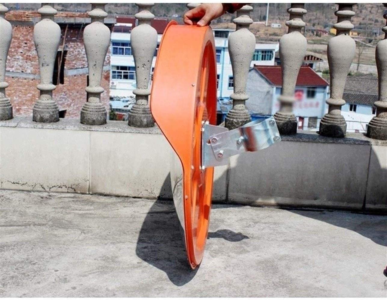 Specchio Convesso, Specchio Stradale, Specchio grandangolare Resistente alle intemperie per Strada Esterna Convessa (Un Colore 30 cm)