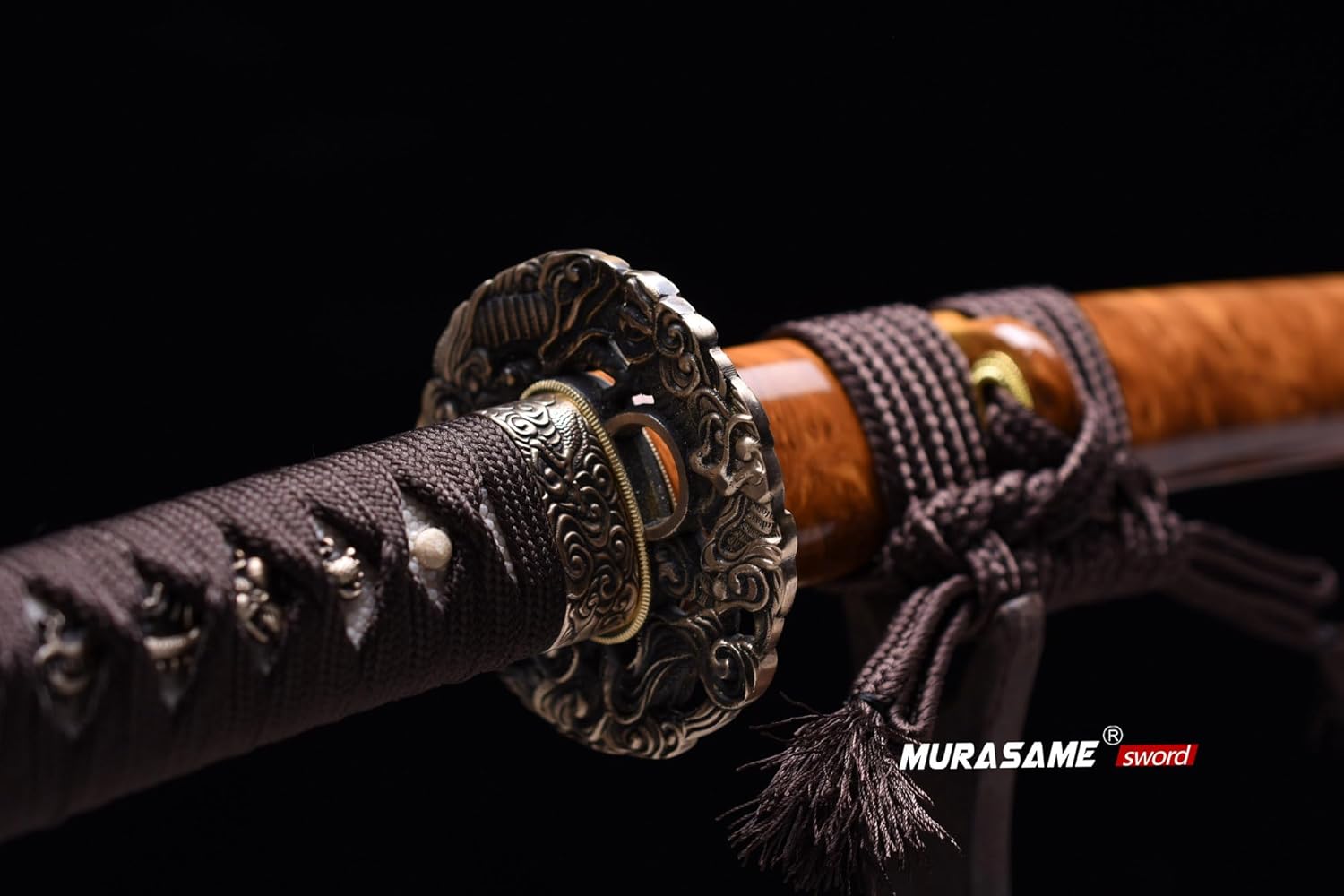 MURASAME Wakizashi Sword T10 Steel Clay Tempered Real Hamon Unkubi-Zukuri Blade Razor Sharp