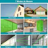Kiprim Télémètre Laser Vert, 100M Appareil de Mesure Numérique avec Batterie USB Type C, Précision ±2 mm, Niveau Électronique, 10 Modes de Mesure, Laser de Classe II, Plaque Réflectrice, LD100 - 7
