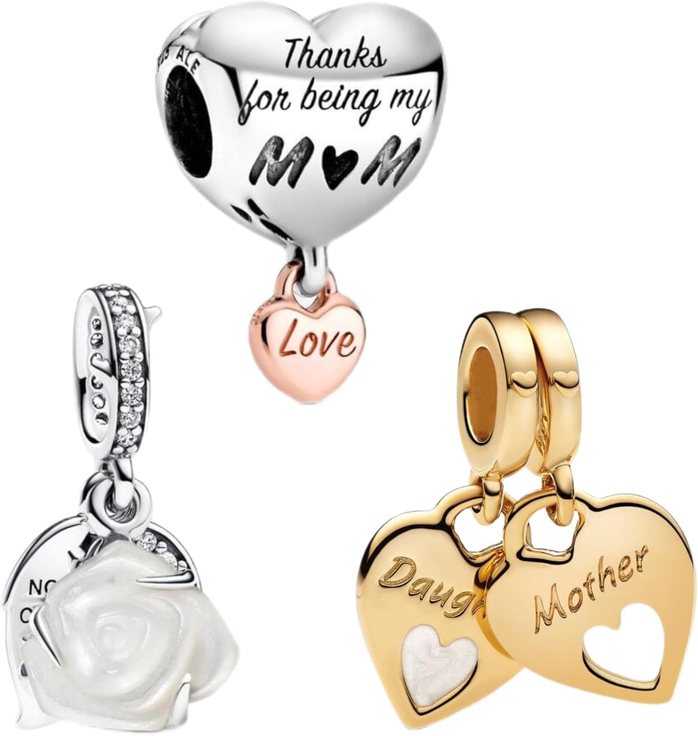 Cute Family Charms for Bracelets and Necklaces,For Birthday,Thanksgiving, Mother's Day,For Women Jewelry Present Women's Bead