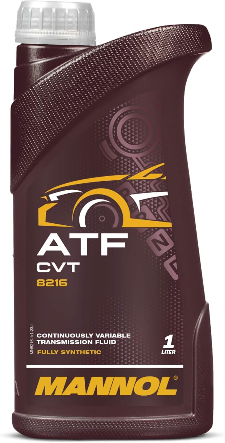 Mannol ATF CVT Transmission Fluid MN8216-1, Full Synthetic ATF, Hydraulic Fluid for Continuously Variable Transmissions, Converters, Compatible with Nissan, Compatible with Honda & More, 1L