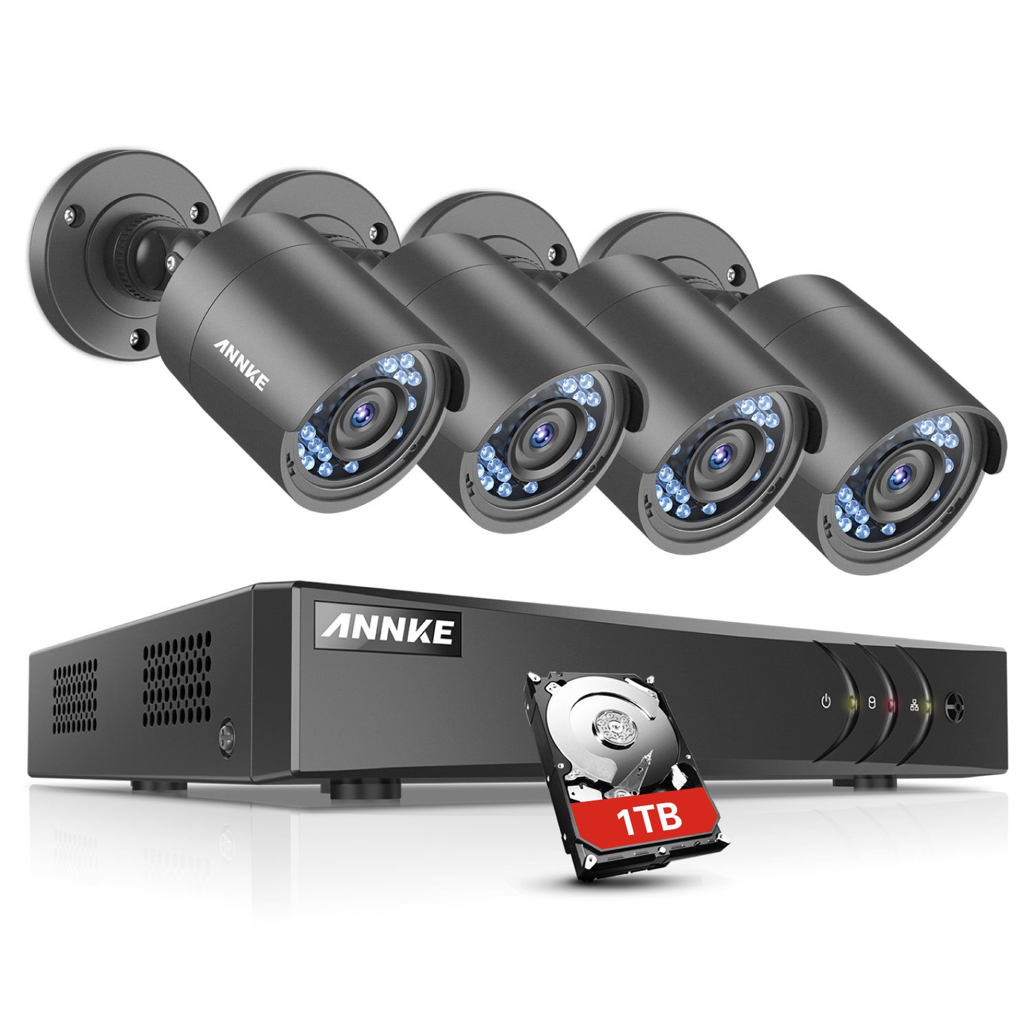 annke kit sorveglianza 4 canali telecamere a bulbo night vision