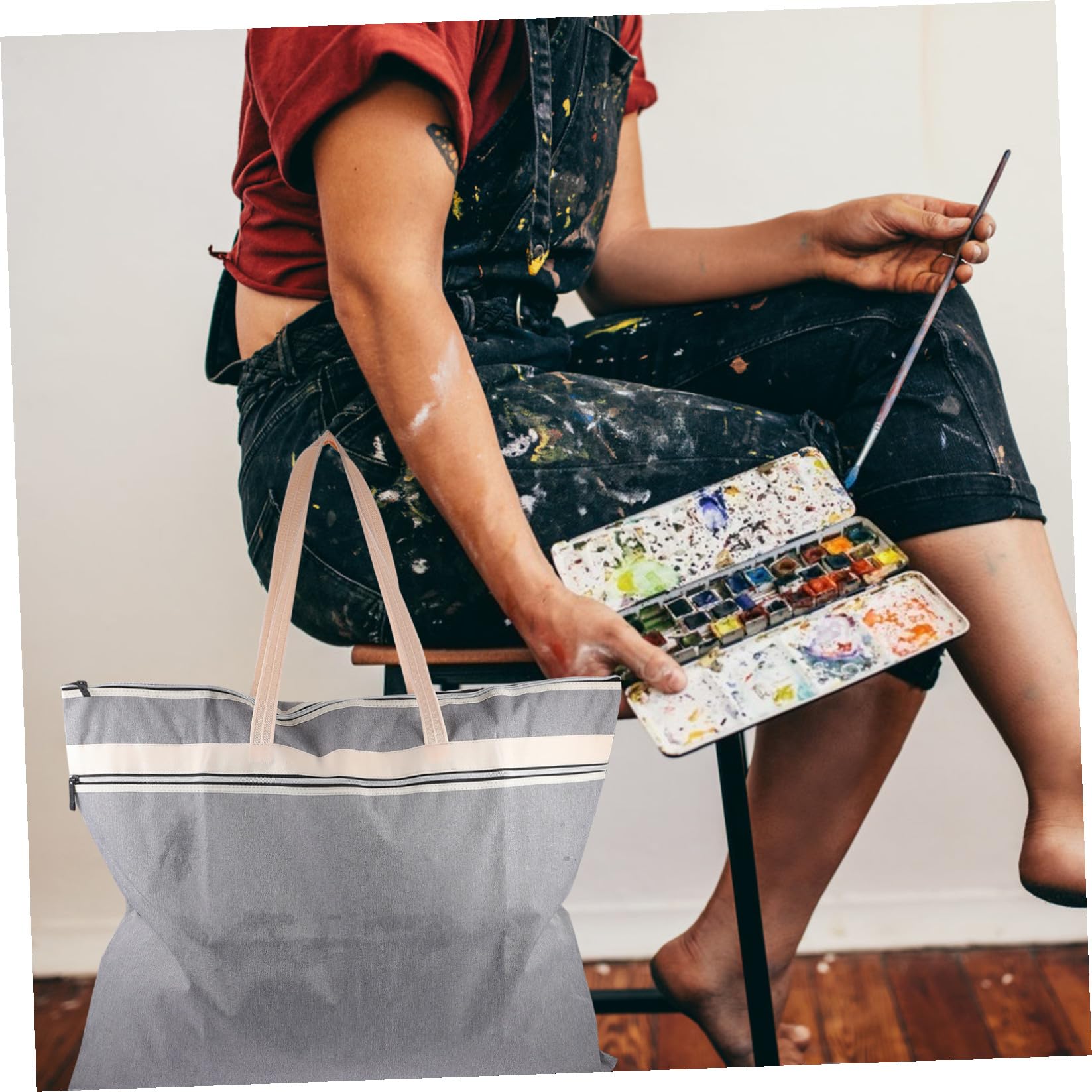 2pezzi Borsa File Multifunzione Con Cerniera Capacità Per Documenti Laptop e Materiale Artistico Per Ufficio e Scuola