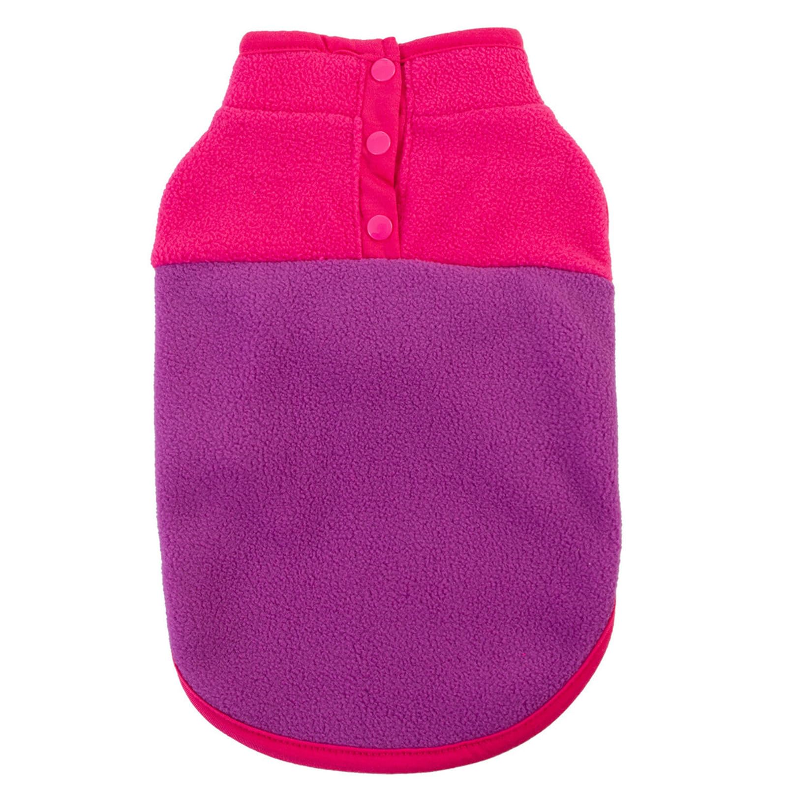 MeiAOBest Pet Clothes, Dog Cold Weather Coat Warm Dog Jumper Soft Fleece Vest Jacket Pullover Costume for Puppies Small Dogs_M(Rose Purple)