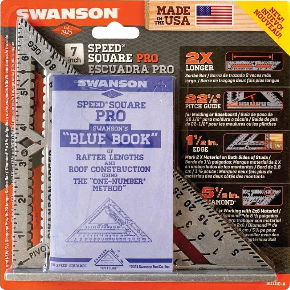 SWANSON TOOL S0101ASPC SPEED SQUAR 7"x7"x10"x3/16" - ALUMINUM