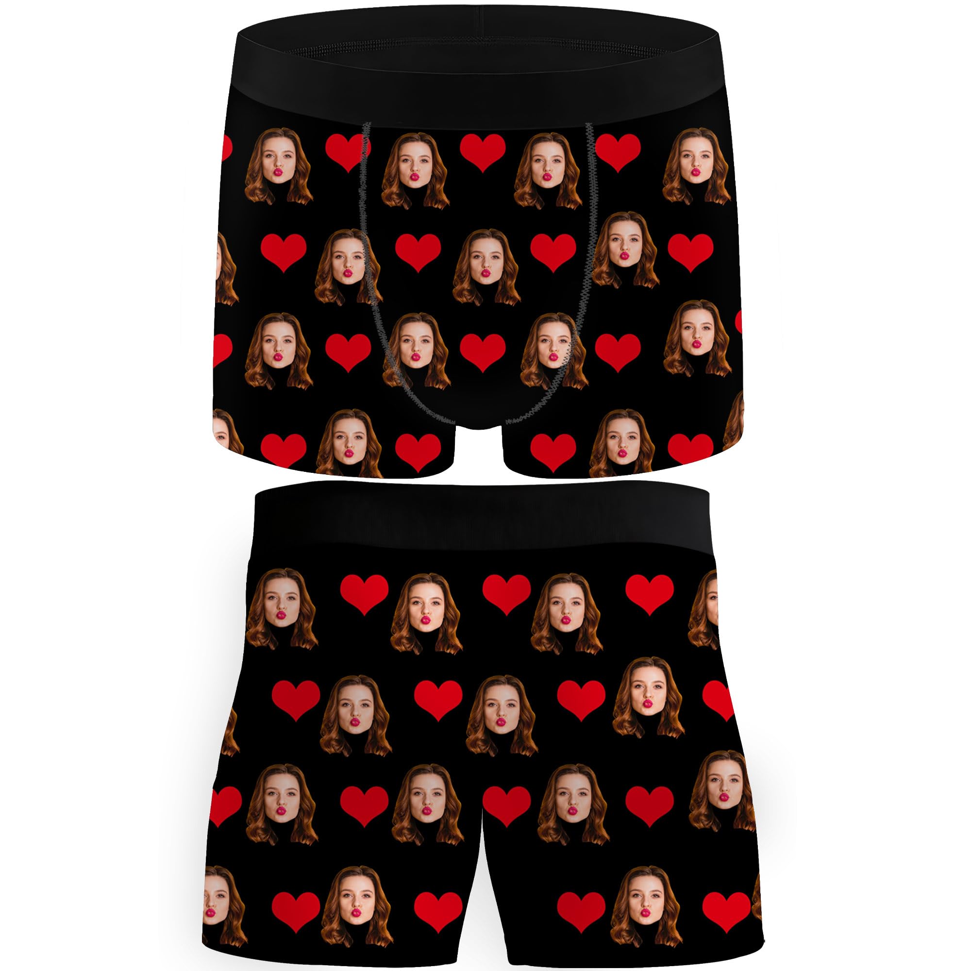 M YESCUSTOM Custom Faces Funny Short Briefs Gift for Husband Underwear