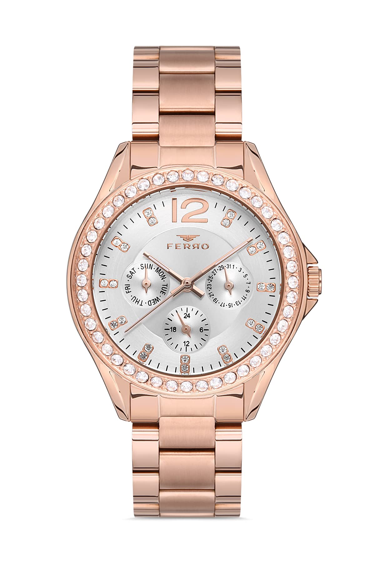 Ferro Analog Silver Dial Womens Watch-FM21140A-C (B09RWM2L2D) Amazon Price History, Amazon Price Tracker
