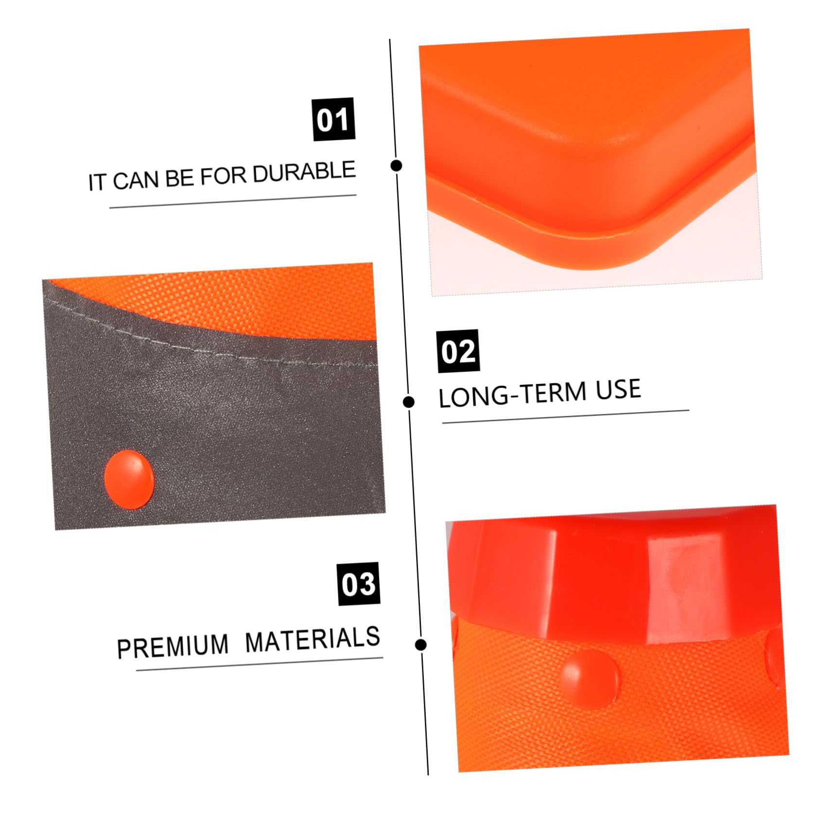 Lot de 2 Cônes de Signalisation Extensibles Orange 45 Cm en Polypropylène Réfléchissants, Pliables pour Sécurité Routière et Délimitation Terrains Extérieurs et Intérieurs