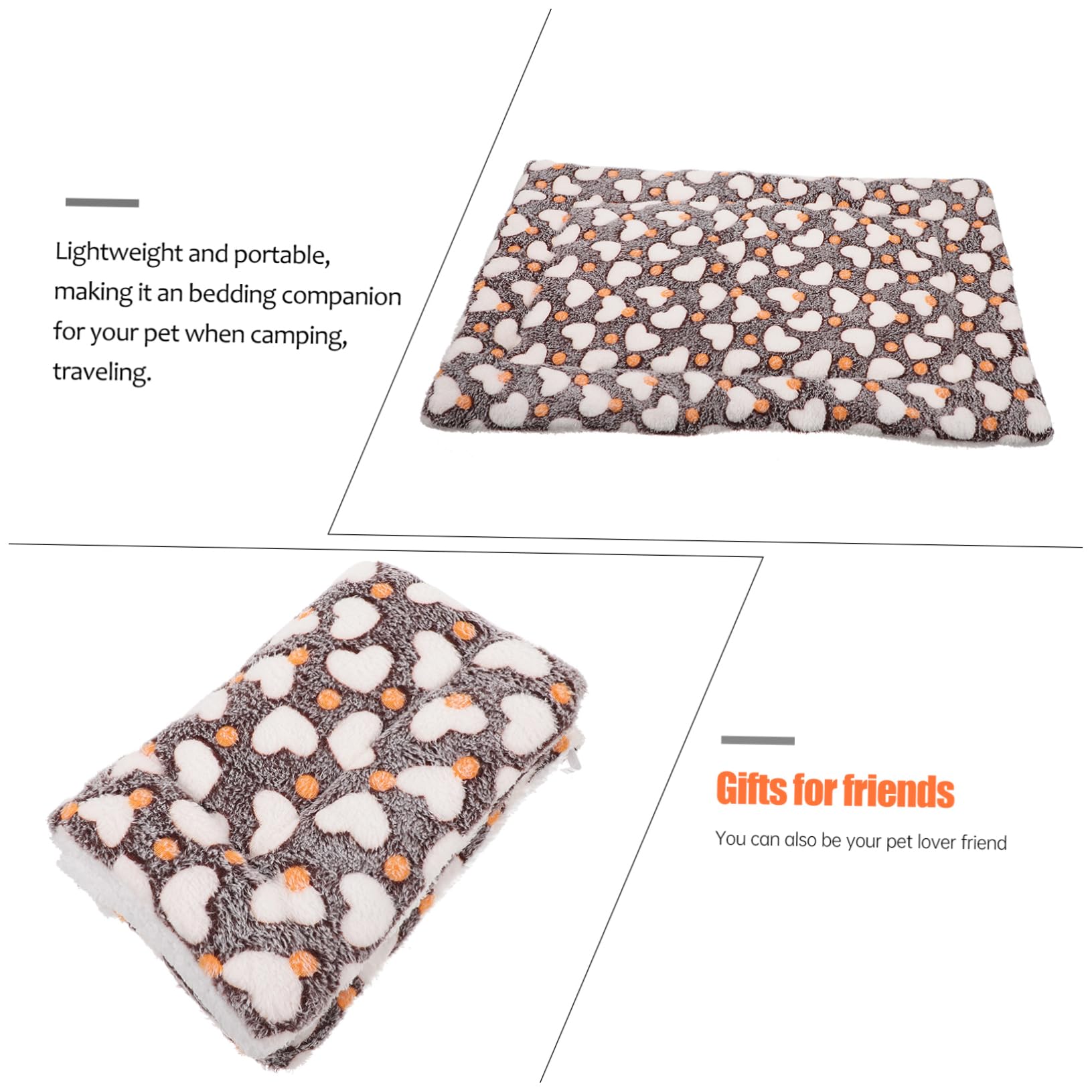 BESTonZON Warm Nest Pad Large Pet Bed Cat Blanket Puppy Bed Fleece Blanket Mat Soft Resting Cushion