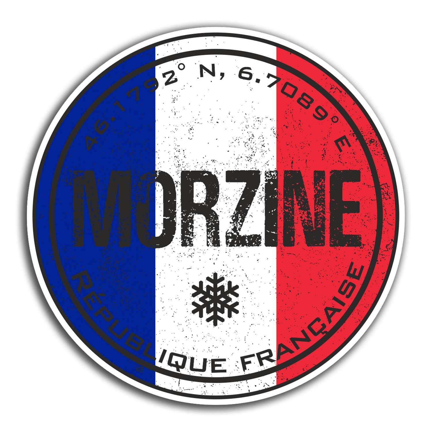 2 x 10cm Morzine France Vinyl Stickers - Travel Sticker Laptop Luggage #23295 (10cm Wide)