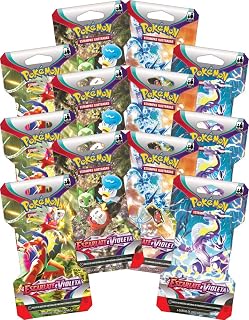 Kit Especial com12 Boosters Pokémon Escarlate e Violeta Copag 72 Cards Cartas em português original lacrado