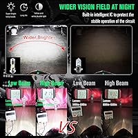 Vista 6 de Bombilla LED AC/DC 9-48V P15D, 1800LM Super Brillante H6M ATV Bombillas LED para faros delanteros, 4 chips COB Hi/Lo Beam Replemento