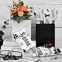 Vista 5 de 100 hojas de papel de seda de 20 x 14 pulgadas, papel de seda con estampado de patas de perro, papel de seda con patrón de ladridos Let's Pawty Woof