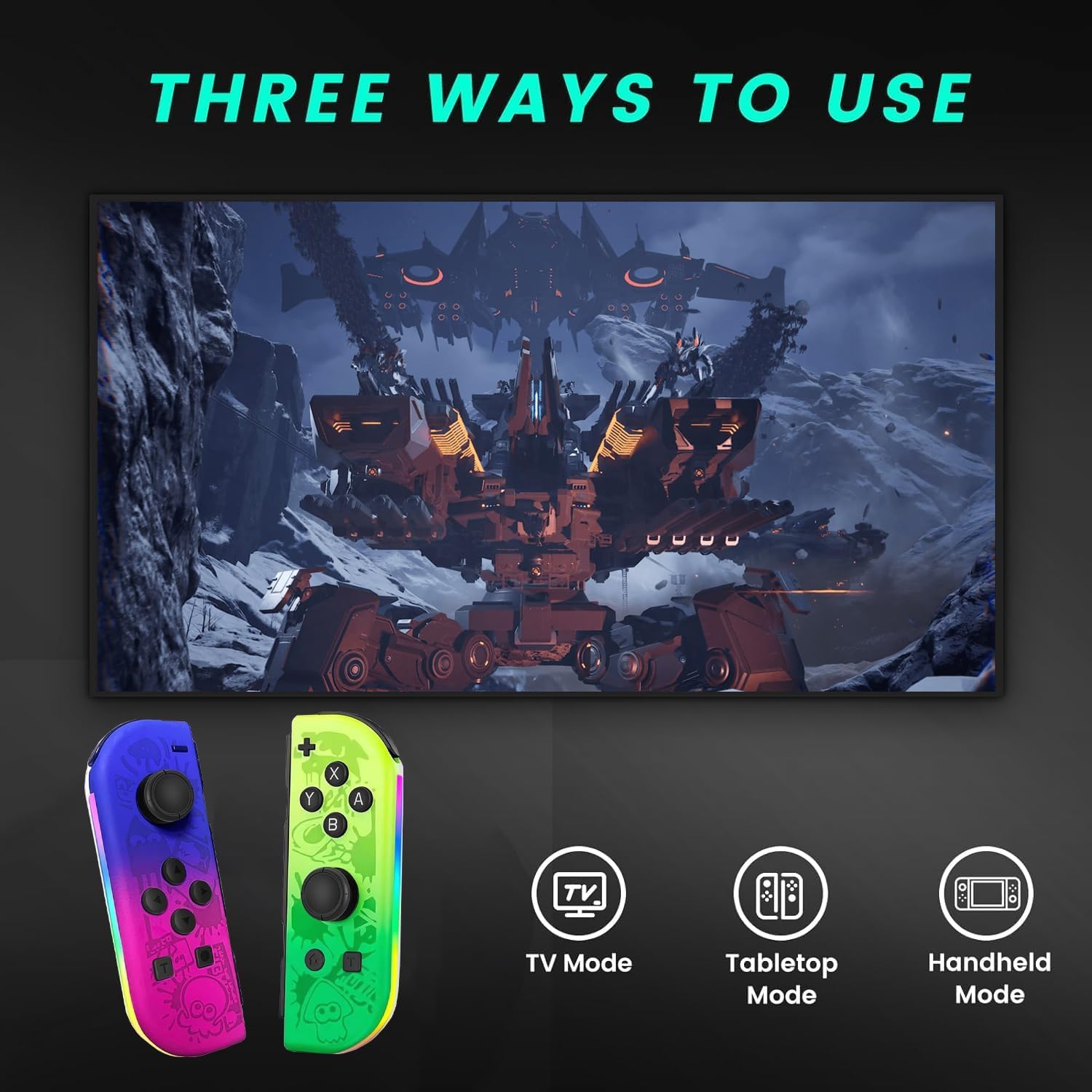 Tobo RGB LED Joy Cons for Nintendo Switch -6