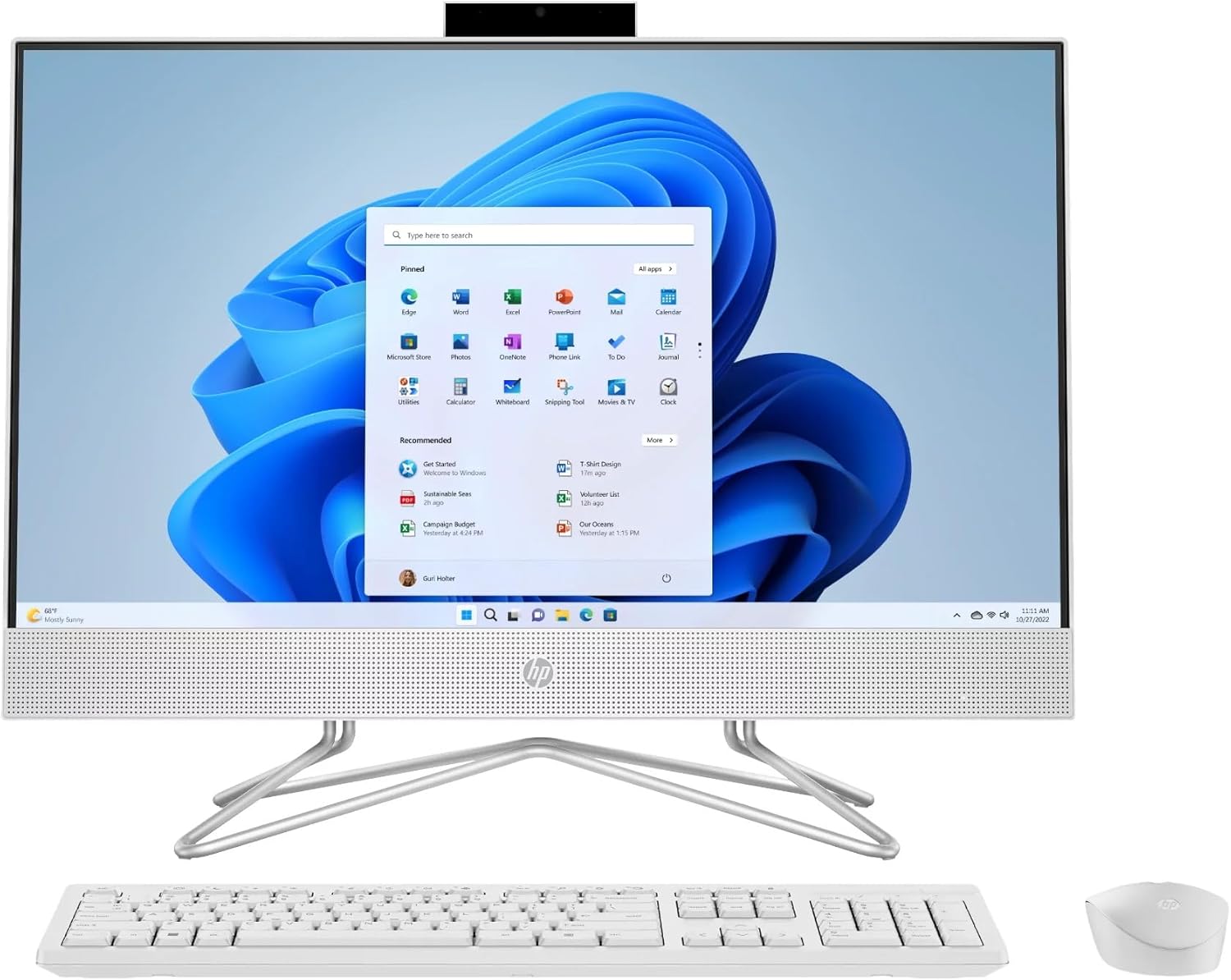 HP 23.8″ Touch FHD All-in-One PC, Intel Core i3-1115G4, Intel UHD Graphics, 8GB SDRAM, 256GB SSD, 720p HD Camera, Wi-Fi and Bluetooth, Snow White, Windows 11 Home (Model: 24-df1053w) HP 23.8″ Touch FHD All-in-One PC, Intel Core i3-1115G4, Intel UHD Graphics, 8GB SDRAM, 256GB SSD, 720p HD Camera, Wi-Fi and Bluetooth, Snow White, Windows 11 Home (Model: 24-df1053w)