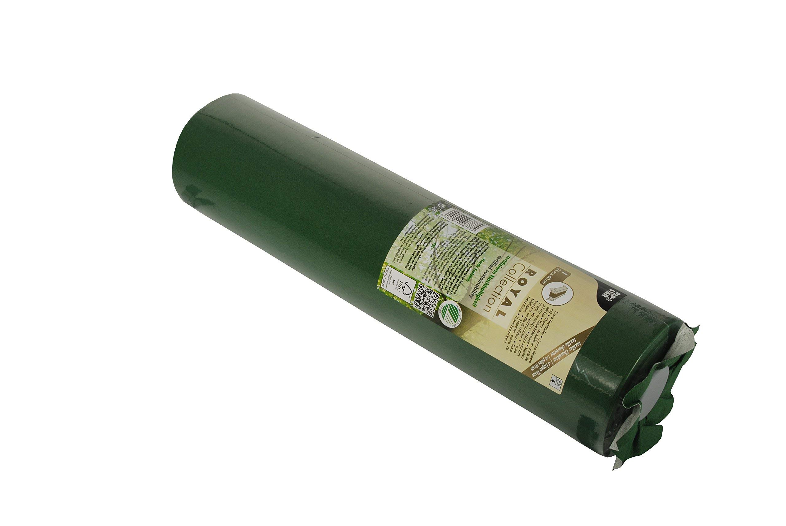 PAPSTAR, Royal Collection #84314 Table Runner 24 m x 40 cm Dark Green, 41 x 11 x 11 cm