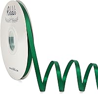 Vista 10 de Ribbli - Cinta de satén dorada de doble cara, 1/4 pulgadas x 50 yardas, cinta dorada para ramo de lazos, envoltura de regalos, decoración de boda