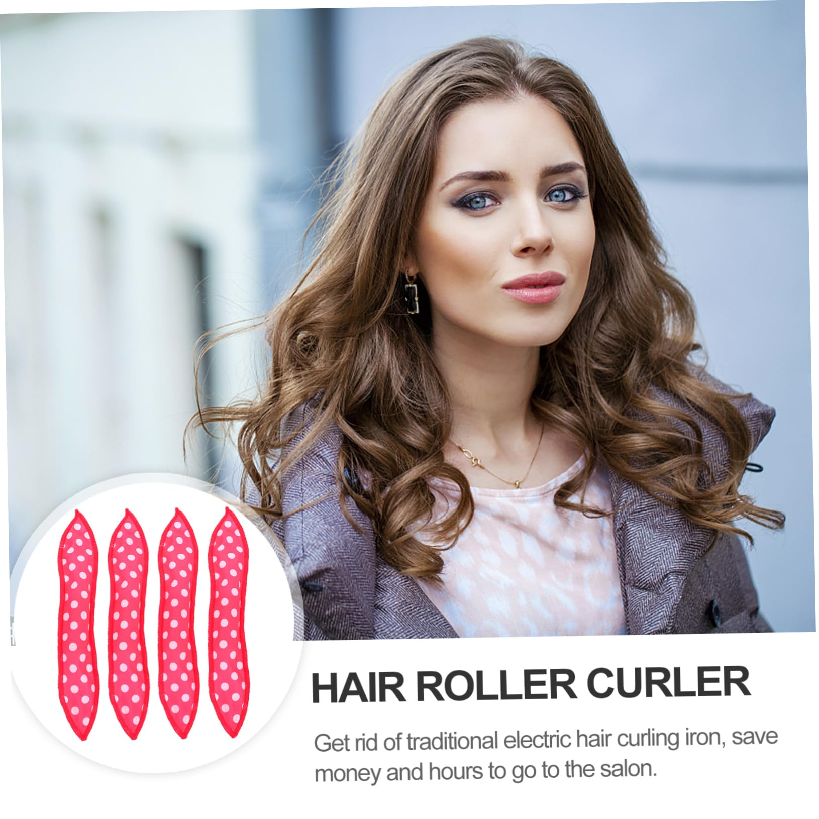 Housoutil 57 Stk fauler Lockenwickler schwamm haar rolle Lockenwickler für Frauen über Nacht Lockenstab Schlaf Schlafschwamm-Haarroller kein Haarschaden Haarfass Polyester