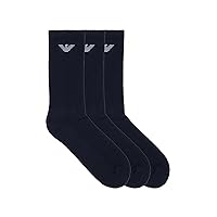 Emporio Armani Casual Cotton 3-Pack Short Socks Confezione da 3 Paia di Calzini Corti
